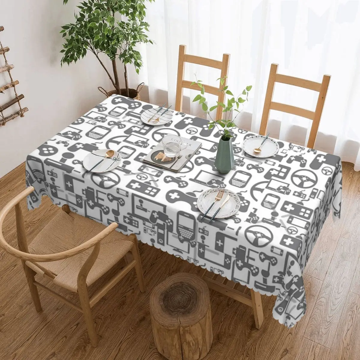 

Gaming Makes Me Happy Tablecloth 54x72in Waterproof Home Decor Great Gift