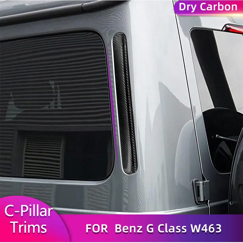 Dry Carbon C-Pillar Side Air Vent Cover Trims for Mercedes Benz G Class W463 G500 G55 G63 AMG 2004-2018 C-Pillar Body Kits