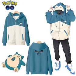 Cartoon Anime Pokemon Snorlax Hoodie Men Women's Loose New Printed Sweatshirt Casual Coat Casual Top Pokemon Clothes T-shirt New