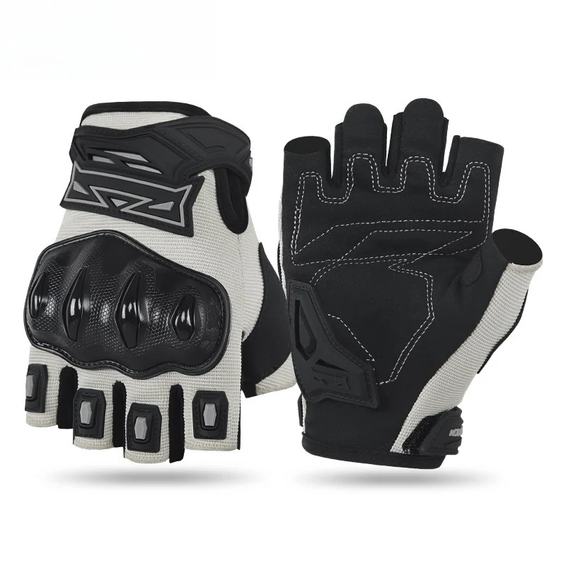 Gift Box Gloves Unisex Half Finger Shock Absorption Breathable Motorcycle Protective Summer Cycling Anti Fall One Size