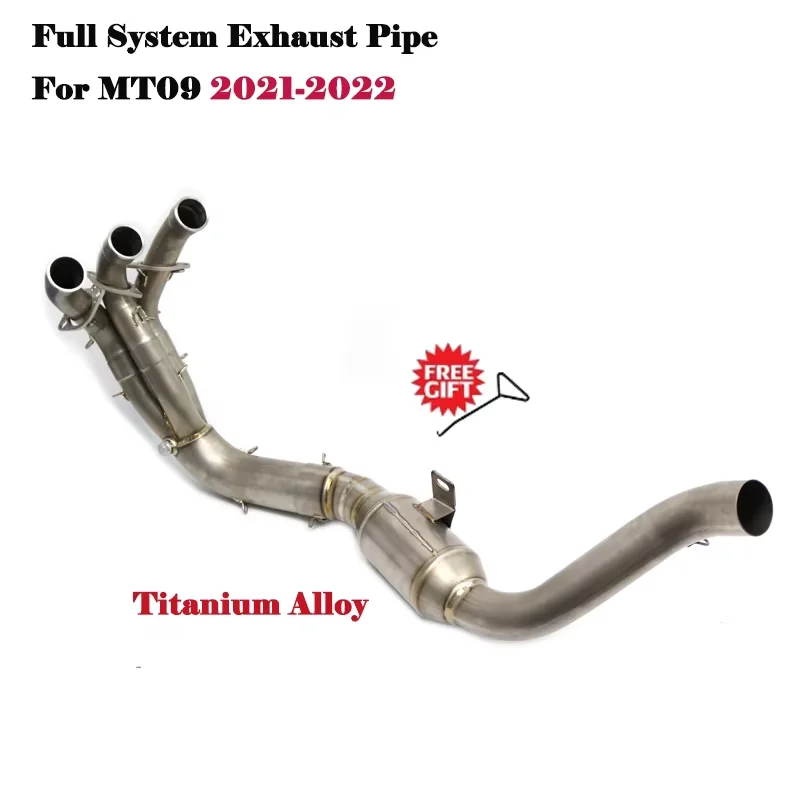 

Full Systems Exhaust Motorcycle Front Pipe Modified Motorcross Titanium Alloy Slip on For YAMAHA MT09 MT 09 2021 2022 Years