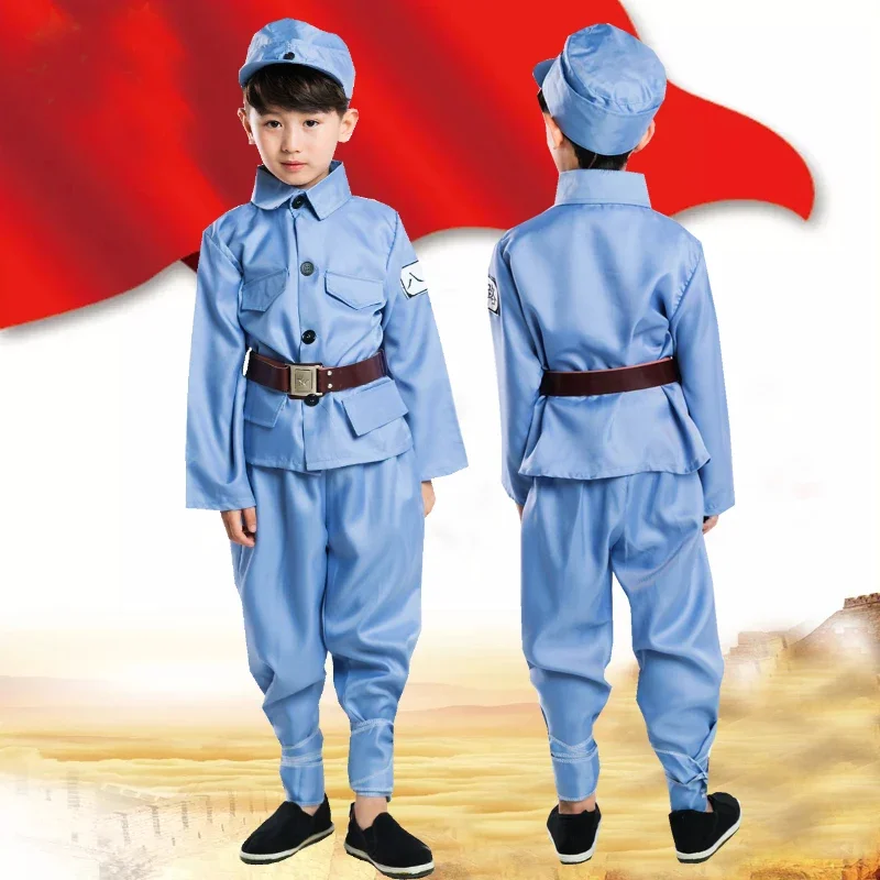 Donne militari Uniformi Il Ottava Armata Uniforme Rosso Guardie Abbigliamento Nuovo Quarto Esercito Vestito Coro Costume di Ballo Cosplay