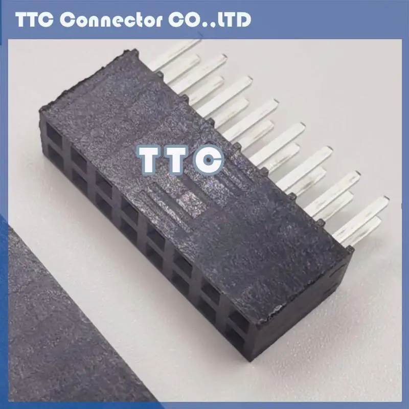 5 pçs/lote SSW-108-02-L-D 16pin 2.54 2 fileiras banhado a ouro fêmea pino soquete novo