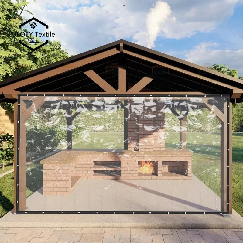 

Outdoor Clear Tarp Curtain - PVC Vinyl Tarp for Patio and Outdoor Use
