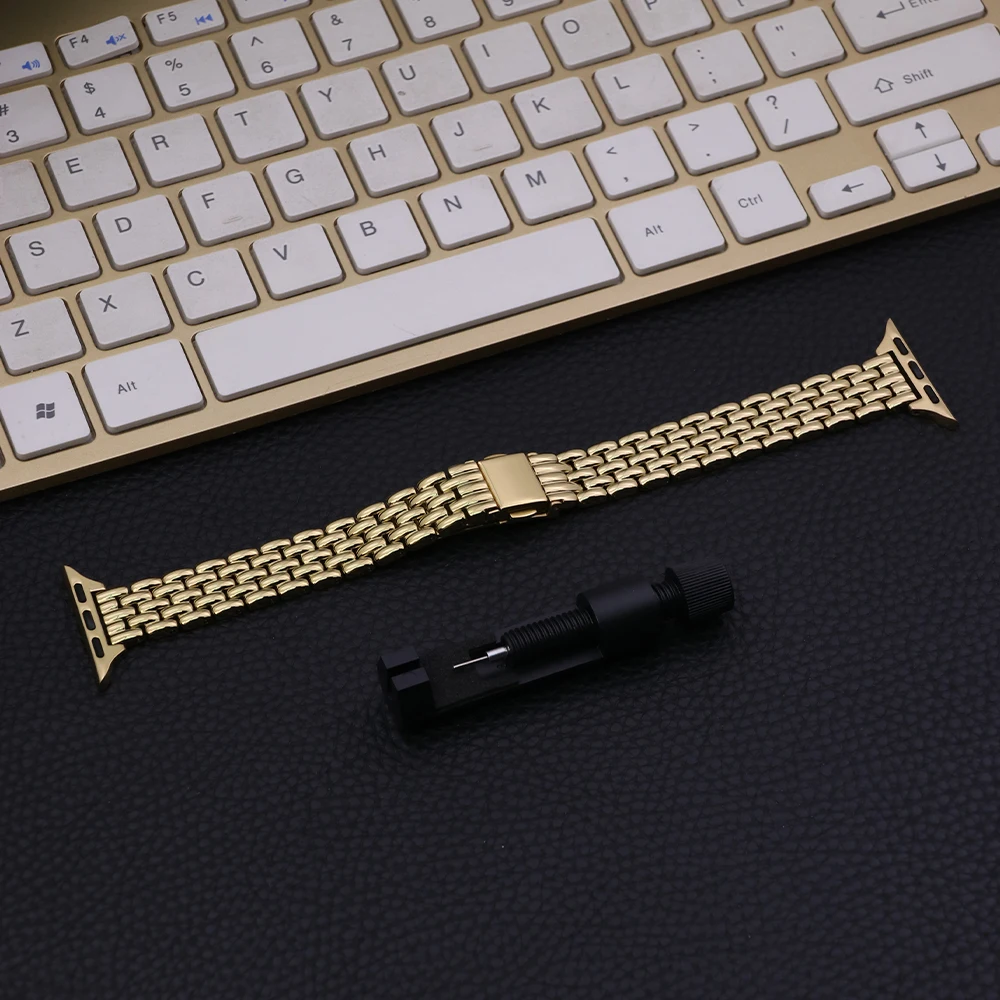 Ремешок из нержавеющей стали для Apple Watch Ultra 2 Band 49 мм 42 44 мм Металлический браслет iWatch Series 10 46 мм 9 8 7 6 SE 5 4 3 45 мм 41 мм