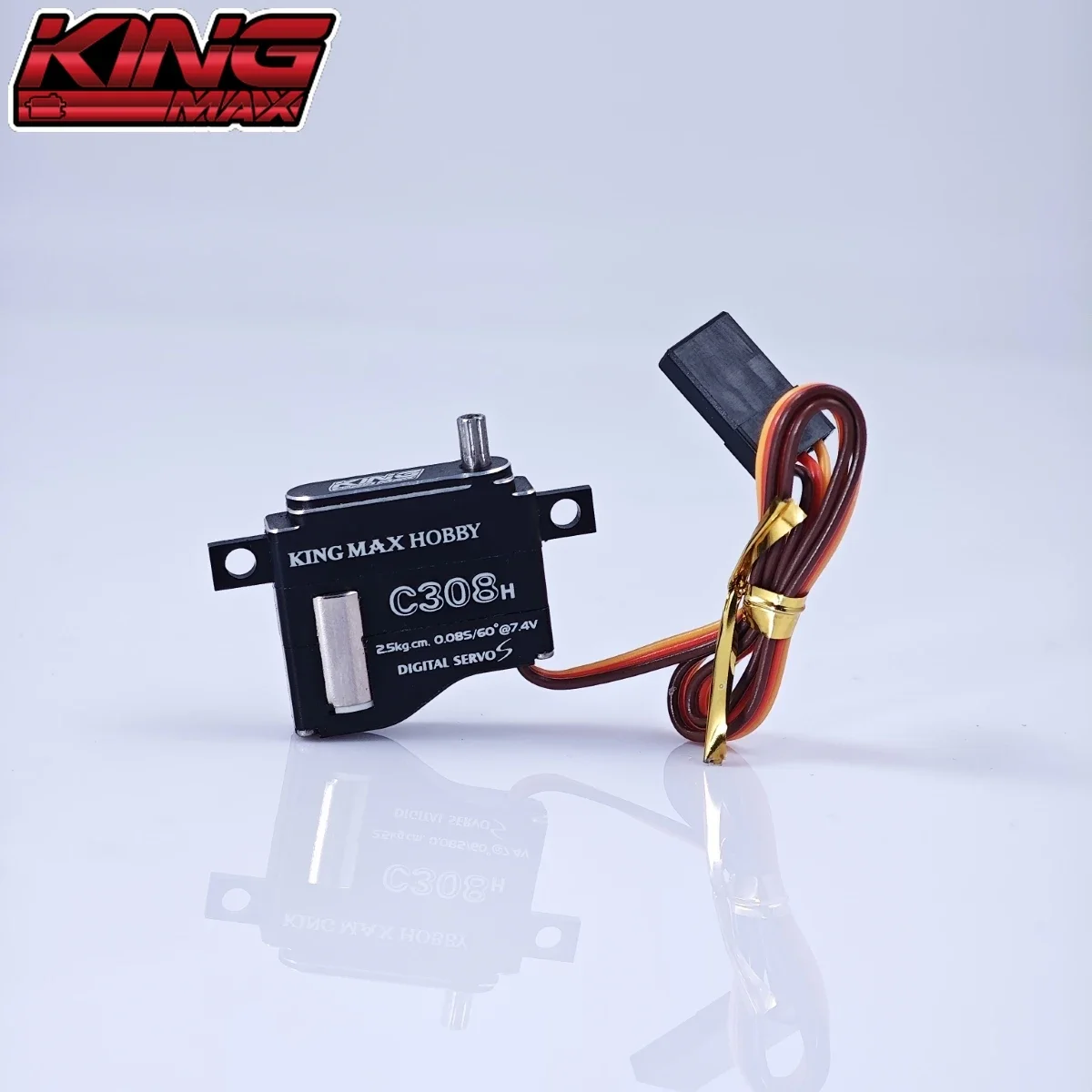 Kingmax-Servo numérique d'aile d'engrenage en métal, C308, C308H, 8g, 2.5kg, C410, C410H, 9g, 4.2kg, 6mm, mince, CNC, 2BB, avion RC, avion, planeur, der foetal