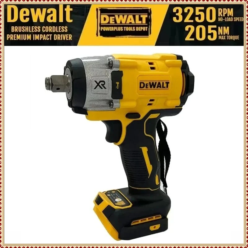 

Беспроводной бесщеточный электрический гайковерт Dewalt 205 Нм 3250 об/мин, ударный гайковерт с высоким крутящим моментом, мощный инструмент для ремонта, интеллектуальный электроинструмент