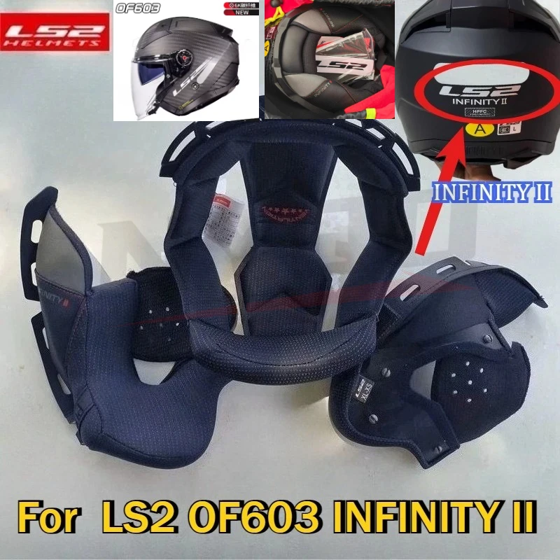 

Original LS2 OF603 INFINITY II Helmet Lining OF603 Carbon Fiber/glass Helmet Liner Helmet Replace parts Accessories