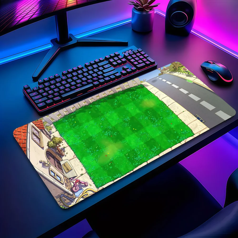 P-Plants vs Z-Zombies Replanted Maps Mouse Pad Non-slip Thickened MousePad Large Writing Lockedge Office Student Gaming Cushion