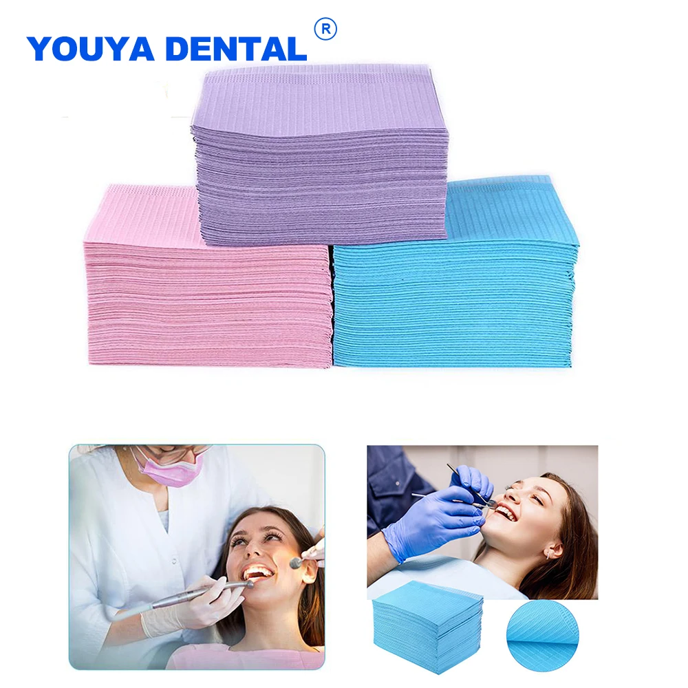 Waterproof Disposable Cleaning Wipes Pad Tattoo Dental Piercing Bibs Beauty Napkins Accessories Dentist Medical Paper Scarf Laye