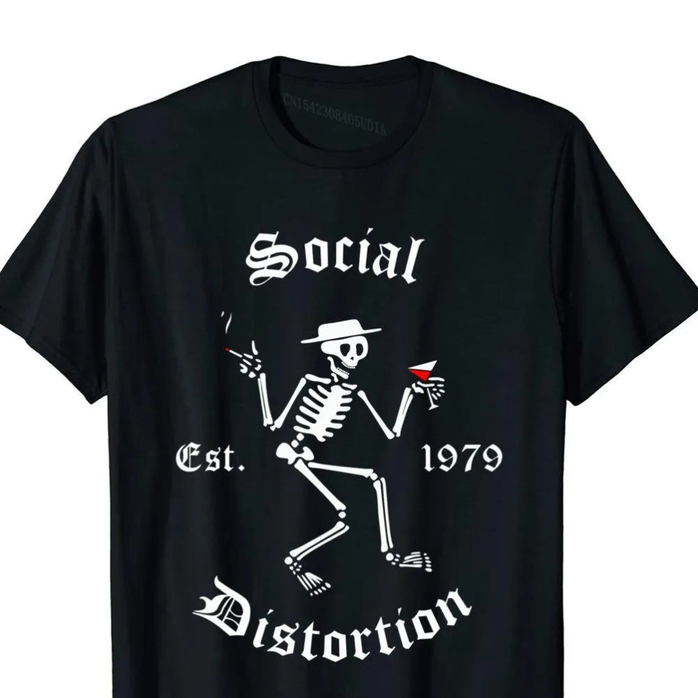 Vintage Social Arts Distortion Band Music 1979 Legends Gifts Oversized Tees Designer Mens T Shirts Cotton Tops Tees Comfortable