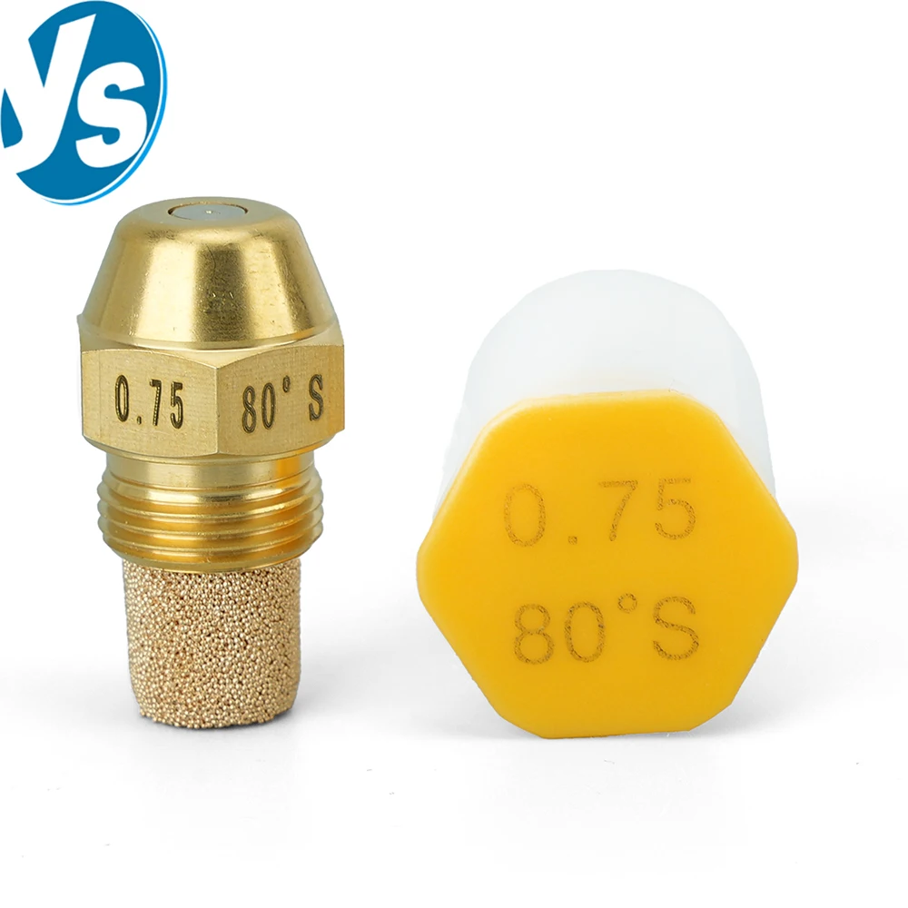 80 Degree Diesel Fuel Jet Brass Burner Oil Nozzle 9/16 Inch Waste Oil Nozzle for Boiler Heater Combustion