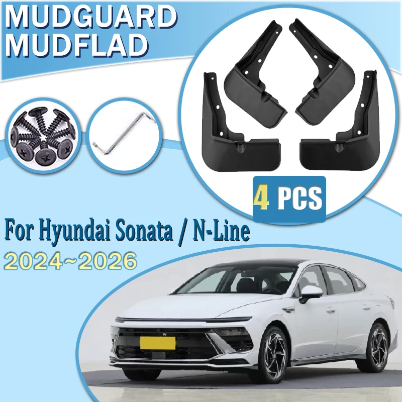 

Car Fenders For Hyundai Sonata N Line DN8 2024 2025 2026 Mudguards Splash Guards Wheels Protection Wheel Protector Accessories