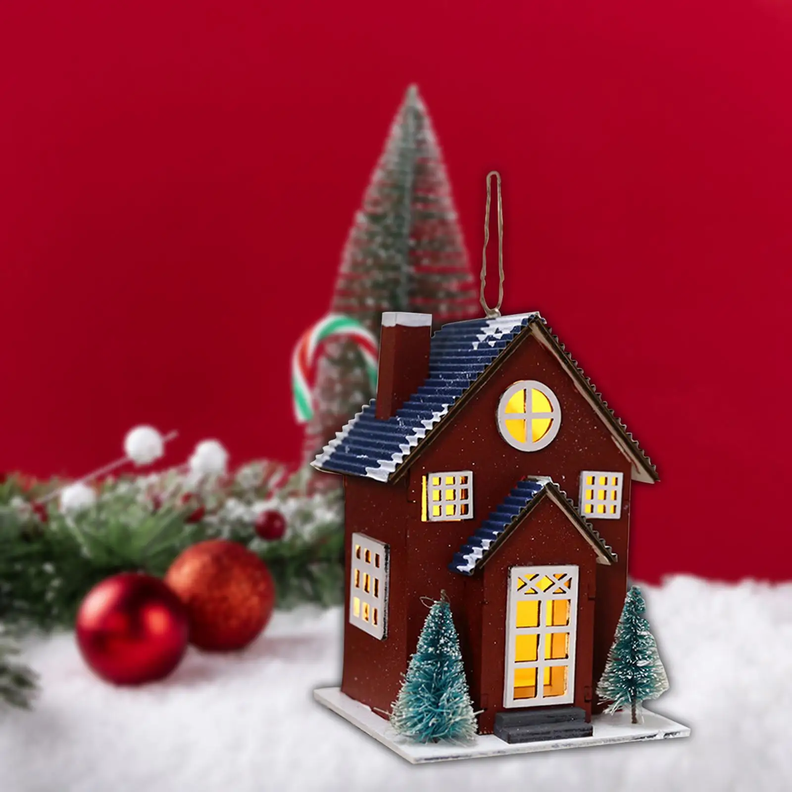 Small Christmas Village House Wood Kids Toy Collectible Glowing Log Cabin for Bedroom Home Xmas Party Decor Table Room Decor Small Christmas Village House Wood Kids Toy Collectible Glowing Log Cabin for Bedroom Home Xmas Party Decor Table Room Decor