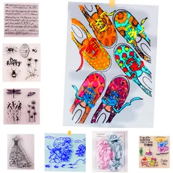 Vintage Rubber Clear Stamps Travel Butterfly Scrapbooking Silicone Stamp for Card Decor DIY Paper Journaling Craft Stock Clear