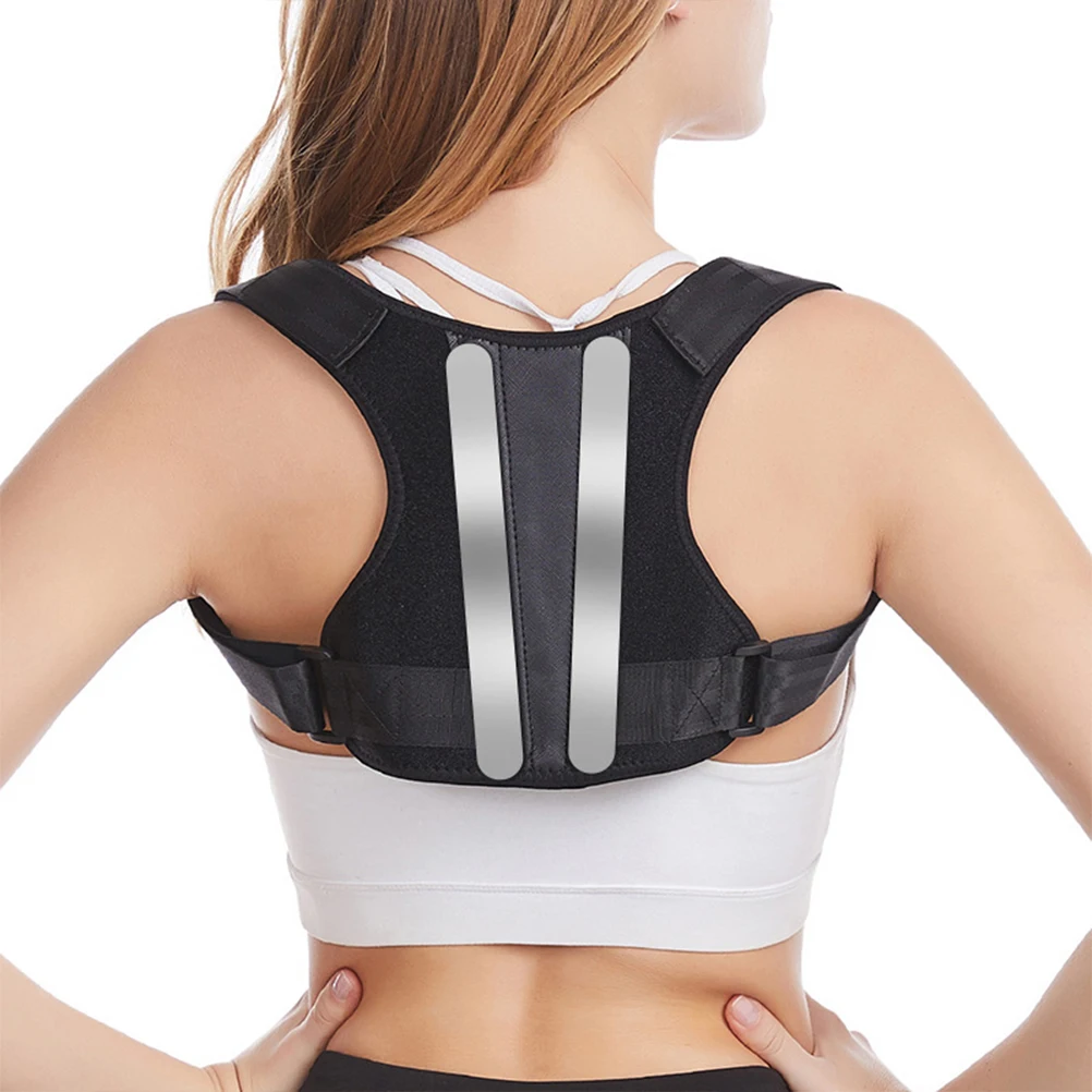 

1Pcs Hunchback Correction Belt Invisible Back Brace Posture Trainer for Men Women Black Breathable Fabric Easy Wear
