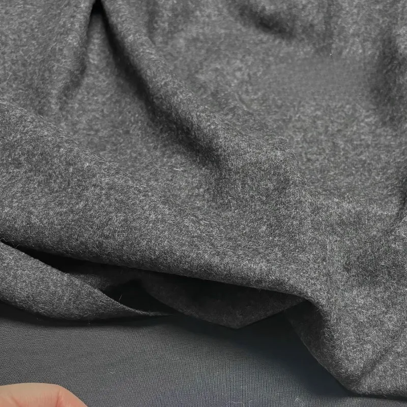 Pure Wool Worsted Fabric Japanese Import Fine Dark Grey for Suit Jacket Pants Designer Sewing Spring Summer Fabric for Sewing