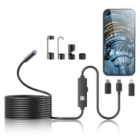 8mm 1080P Endoscope Automotive Boroscope Inspection Device Camera For Apple Iphone IOS Smart Phone Android Type C Cars Mobile