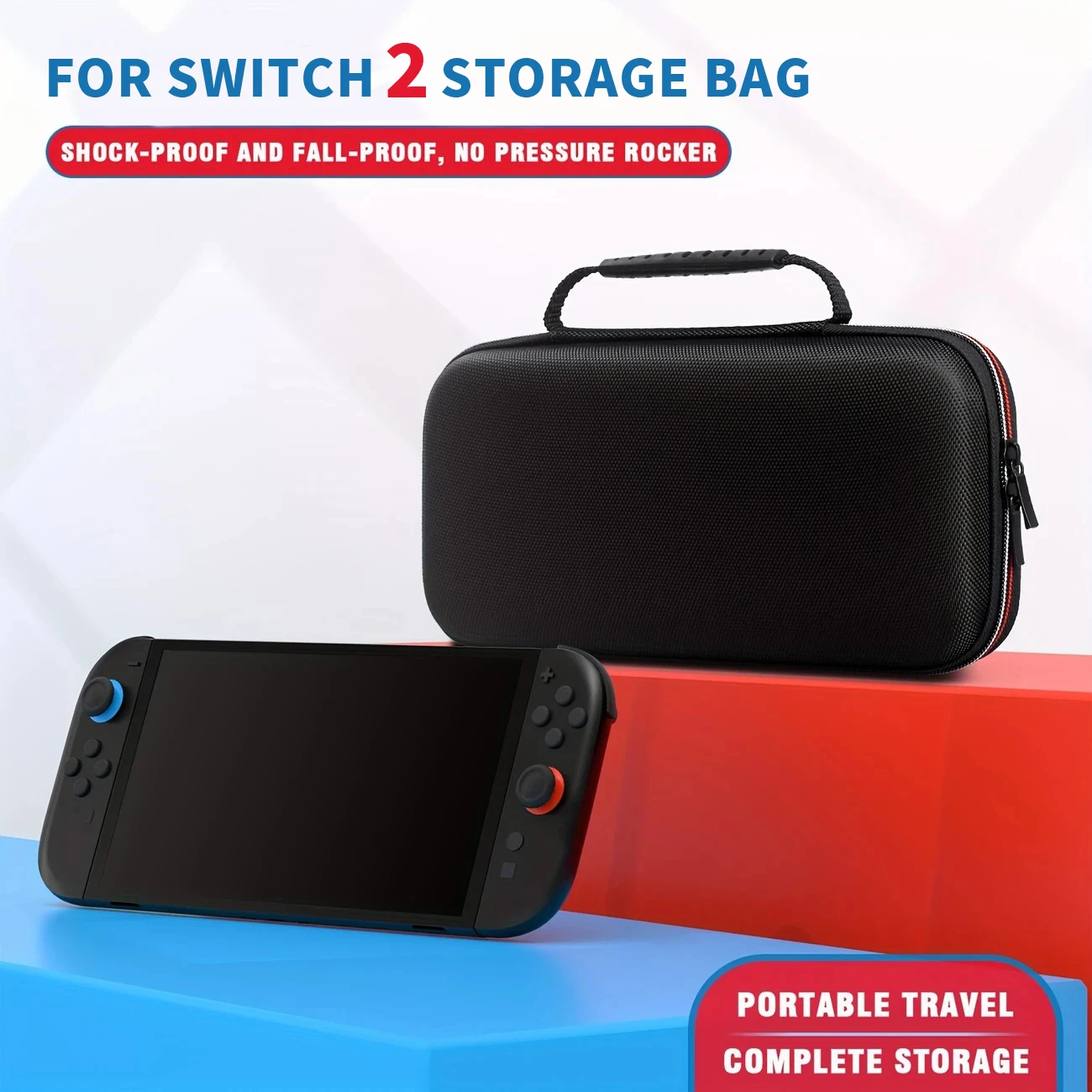 Novo modelo 2025: Estojo rígido de proteção portátil para console Switch 2, ideal para armazenamento e viagem