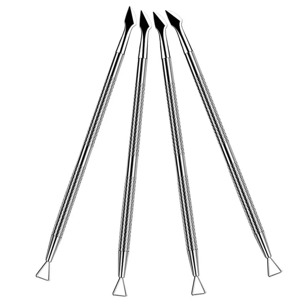 

Набор из 4-х инструментов для маникюра: пушеры для кутикулы из нержавеющей стали, скребки для удаления омертвевшей кожи, принадлежности для нейл-арта