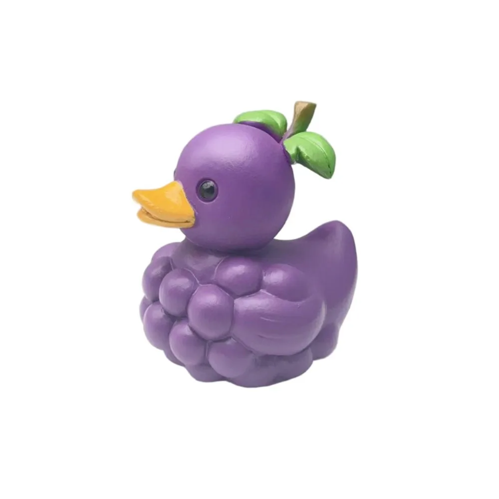 

Desktop Decoration Resin Fruit Duck Statue Cartoon Creative Duck Figurine Waterproof Cute Miniatures Ornament Shelf