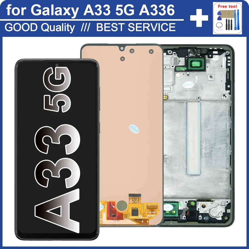 Super AMOLED for Samsung Galaxy A336 LCD Display A336B A336U A336E Touch Screen Digitizer for samsung A33 5G Display A336 A336U