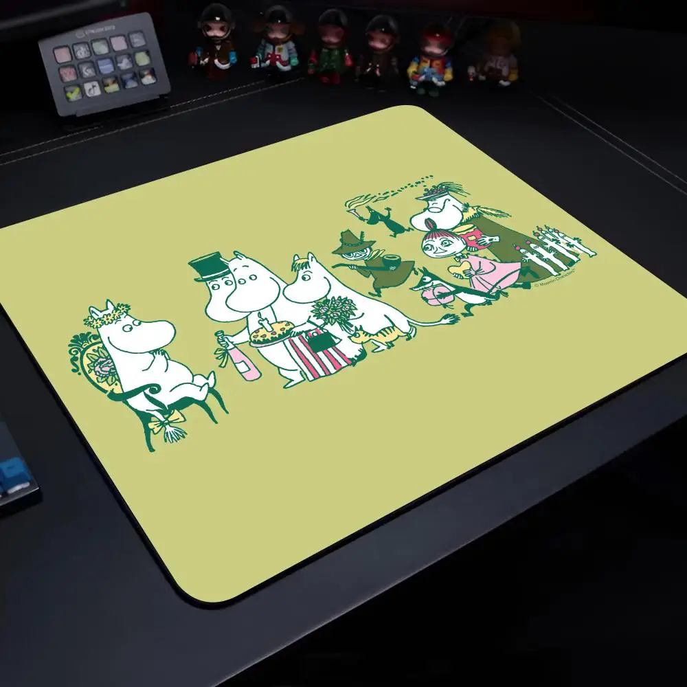 Cute M-Moomins Mouse Pad Gaming Laptops Keyboard Mat Deskmat Pc Accessories Desk Protector Mousepad Gamer Mats Anime Mause Pads