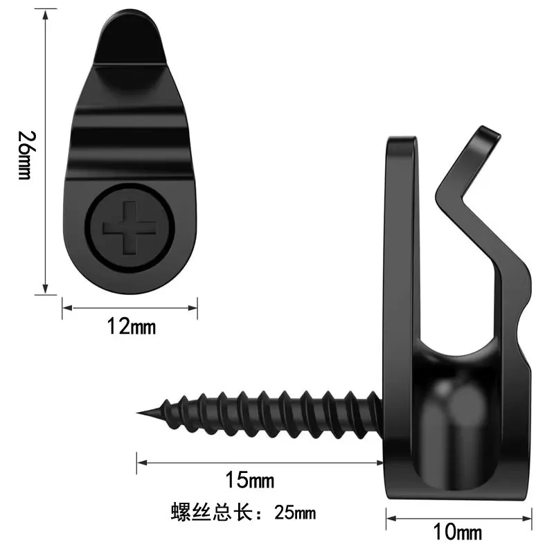 1000Pcs/Lot String Lamp Hook White Black Lamp Hook Screw-in Hook Used To Hang String Lights and Wires/Plants/Wind Chimes