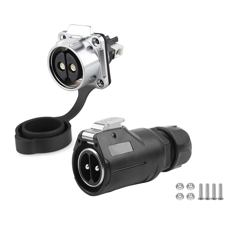 ABJY- 50A 2 دبوس موصل صناعي دائري مقاوم للماء عالي المتانة برغي الأسلاك موصل الكابلات الكهربائية