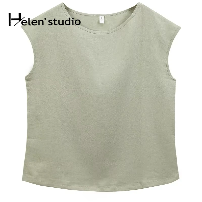 

Original Women's 100% Linen Tanks Top Casual Going Out Tops For Women Breathable Summer Linen T-Shirt
