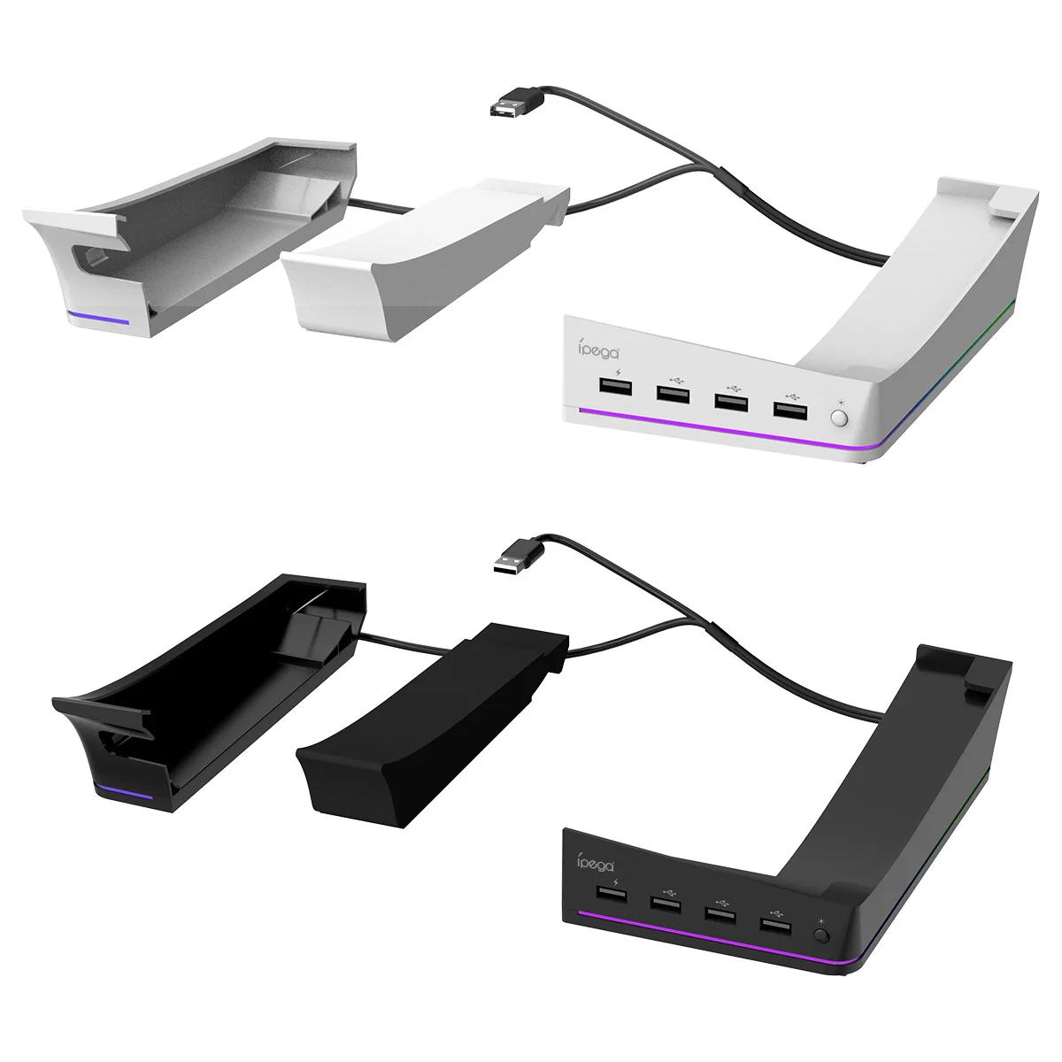Supporto orizzontale antiscivolo stabile e leggero RGB per supporto sottile Playstation 5 PS5