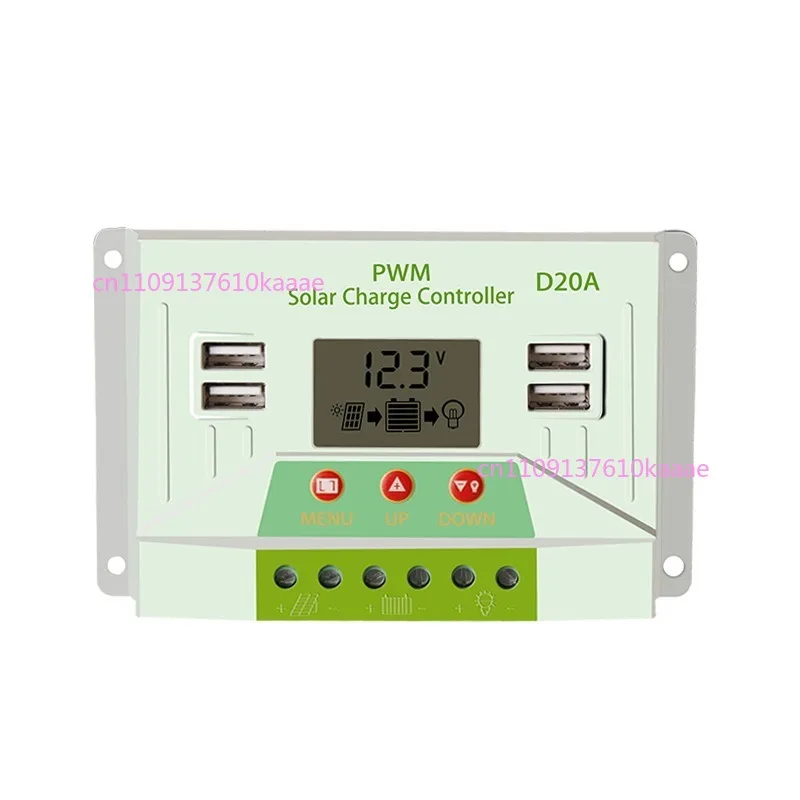

20A Solar Panel Controller 12/24VPWM Street Light System Photovoltaic Panel Charge and Discharge Controller