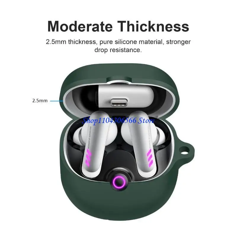 02DD Membawa Casing Earphone Untuk P10 Earphone Keychain Storage Cover