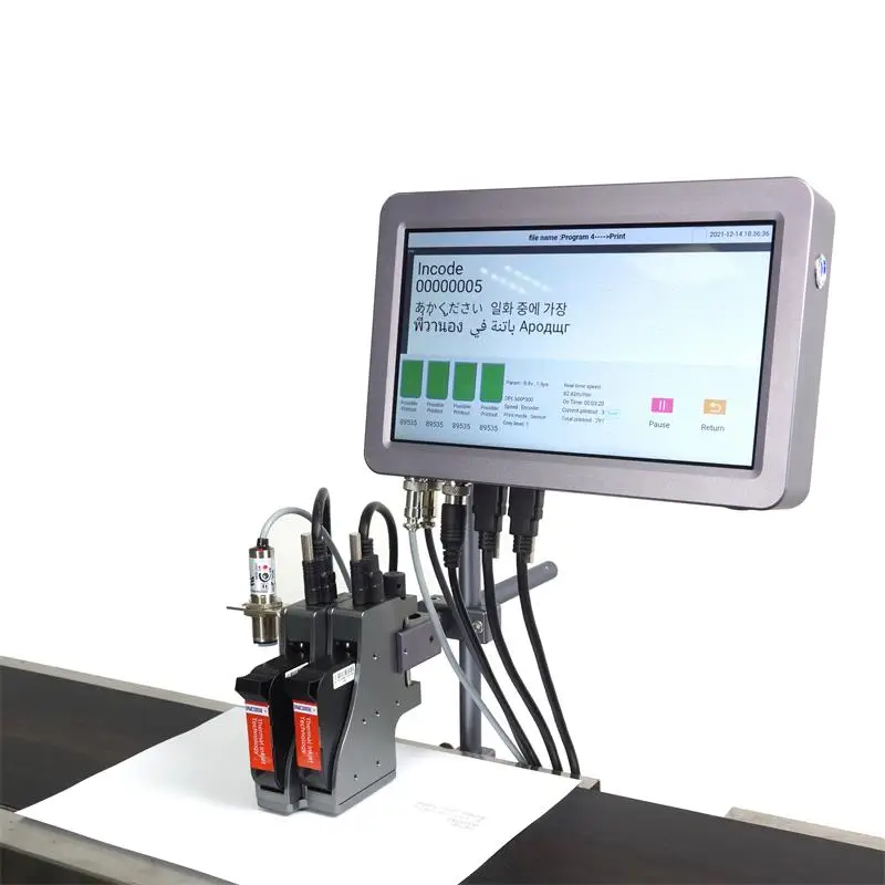 

INCODE TIJ Online Inkjet Printer with Conveyor for Card Batch Code and Expiry Date Printing Machine Semi-Automatic 600dpi