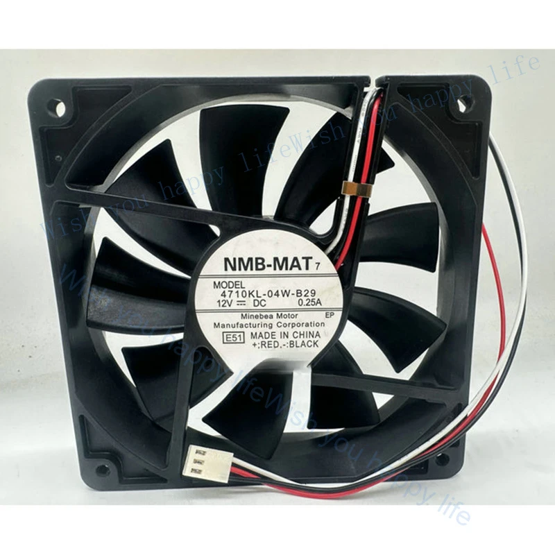 

Новый вентилятор охлаждения V+ 1 шт. для NMB-MAT 4710KL-04W-B29 DC12V 0.25A, 3-проводной # QW