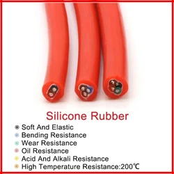 Sq 0.3 0.5 0.75 1 1.5 2 2.5 4 6mm Soft Silicone Rubber Cable 2 3 4 6 Cores Insulated Flexible Copper High Temperature Wire