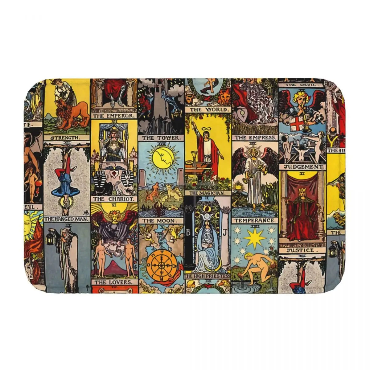 Mystery Tarot Card Kitchen Non-Slip Carpet The Major Arcana Bedroom Mat Entrance Door Doormat Floor Decor Rug