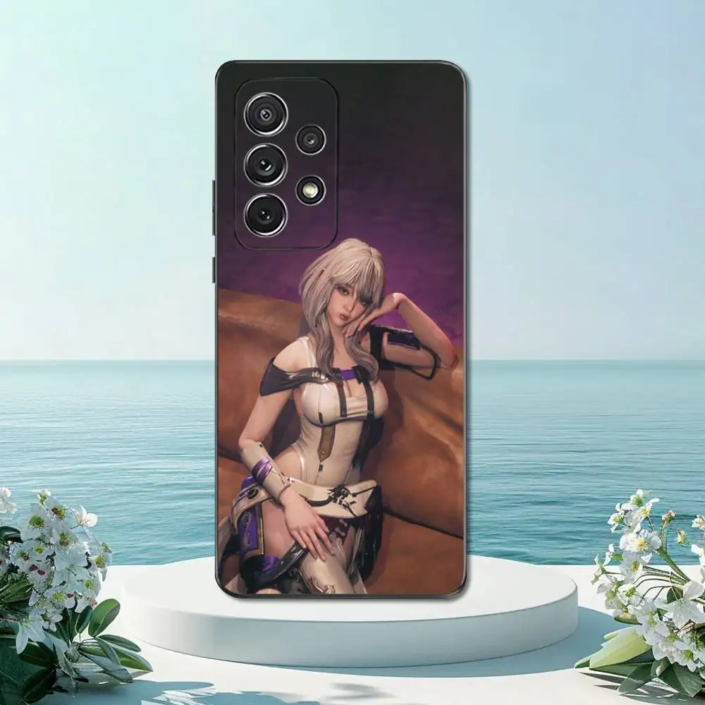 เคสโทรศัพท์ลายศิลปะน่ารัก S-Stellar B-Blades สำหรับ Samsung S22,S21,S20,S10,S9,S25,S24,S23,Ultra,FE,Plus,Lite, ซิลิโคนนิ่มสีดำ