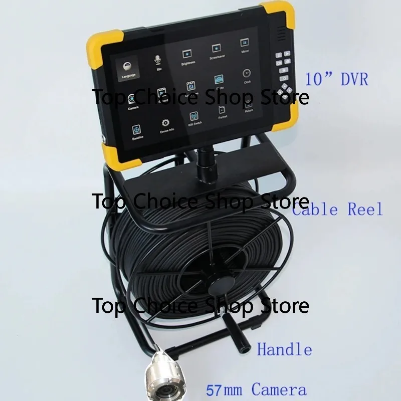 Industrial Pipe Inspection   100/200m Deep Water Dual Lens 10.1