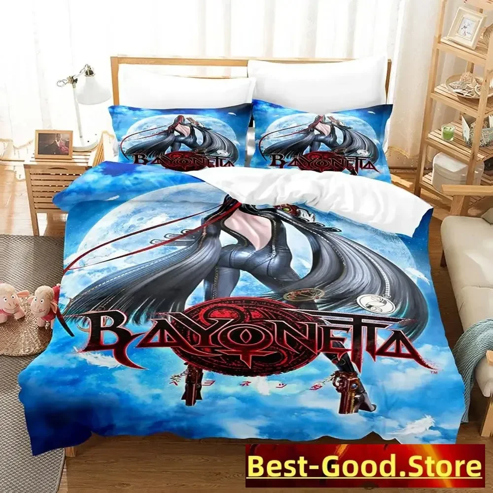 2023 Bayonetta Bedding Set Single Twin Full Queen King Size Bed Set Adult Kid Bedroom Duvetcover Sets Anime parure de lit Bed
