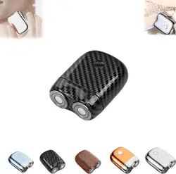 Men's Portable Electric Beard Razor Mini Shaving Beard Trimmer Double Head IPX7 Waterproof Use Pocket Razor