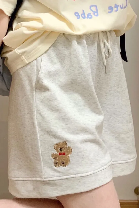 

Шорты женские для колледжа, американские винтажные джинсовые с высокой талией, широкие брюки, свободный крой, на шнурке, для кампуса, спортивная ретро, уличная одежда, шикарная