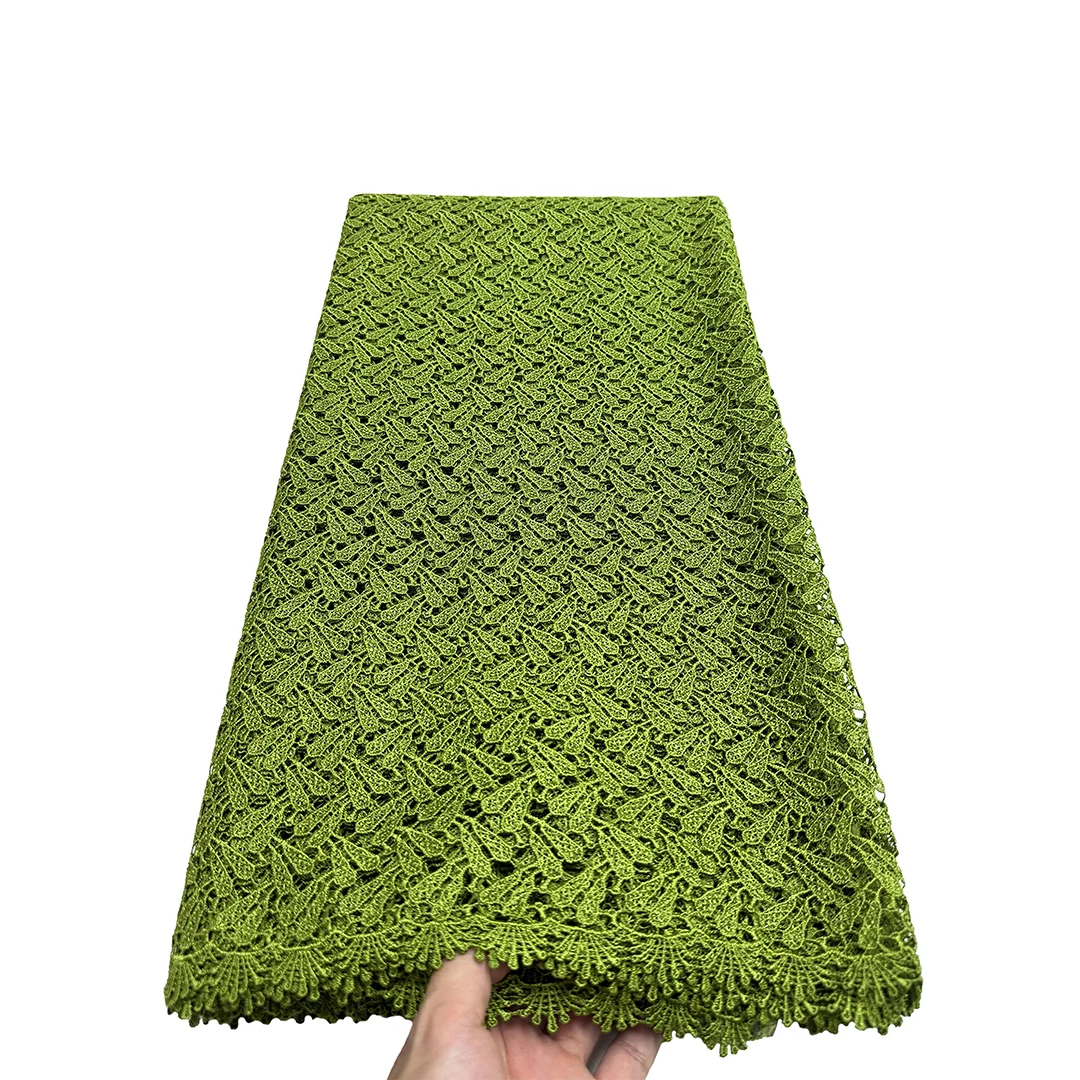 

African Tissue Cord Lace Fabric 2025 Women Sew Nigerian Lace High Quality For Party Wedding Dresses Water Soluble Lace Fabrics