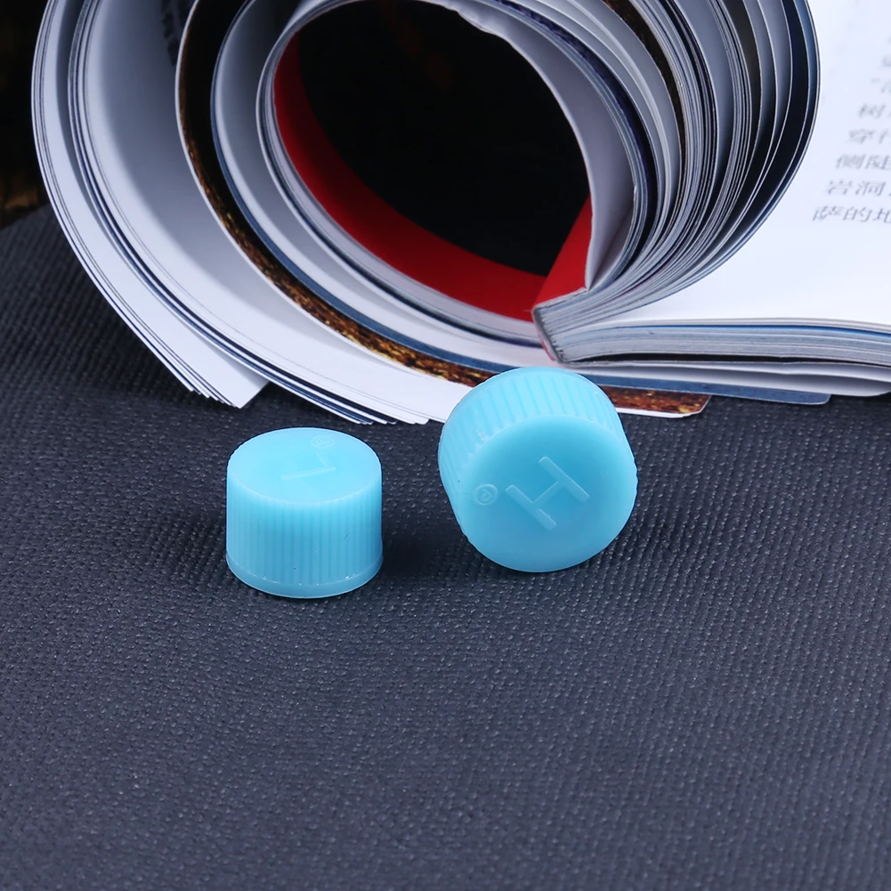 2Pcs High Low Side Pressure Replacement Valve Caps Leakproof AC System Charging Port Caps Universal for Air Conditioning Service