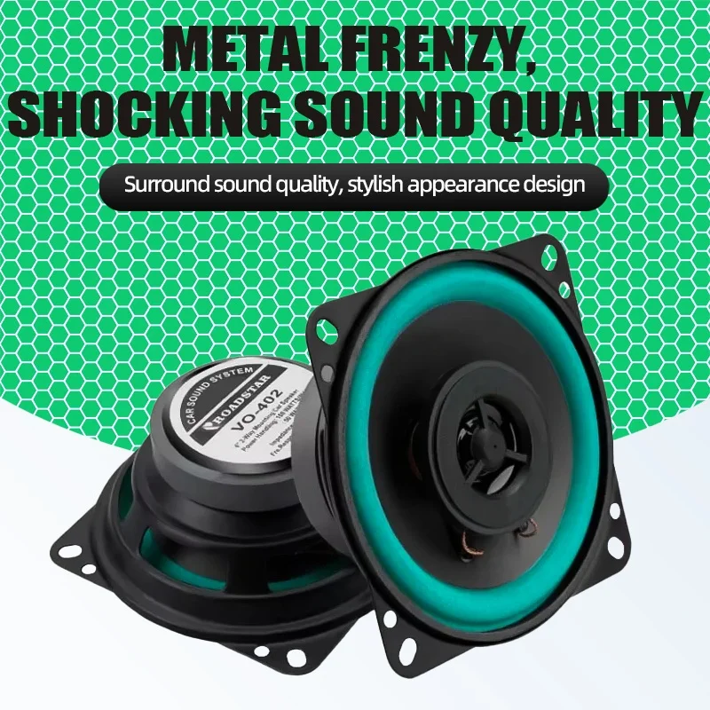 1PC 4 Inch Car Coaxial Speakers 100W HiFi Car Door Subwoofer Universal Automotive Audio Music Full Range Truck Stereo Speaker