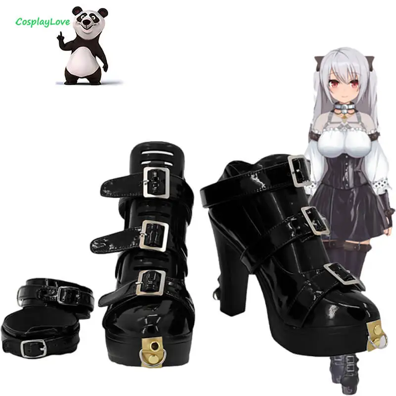 

Vtuber Momiji Cosplay Shoes Black Long Boots Leather CosplayLove For Halloween Christmas Gift