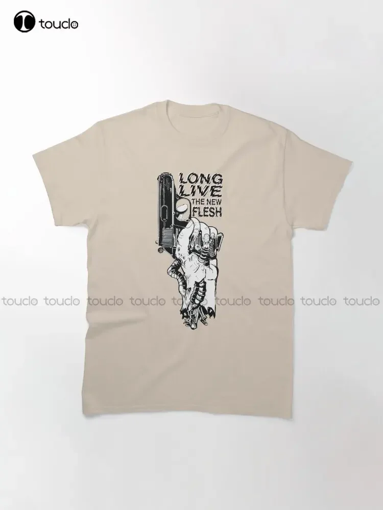 Long Live The New Flesh Videodrome Classic T-Shirt Workout Shirts For Men Funny Art Streetwear Cartoon Tee Custom Gift Xs-5Xl