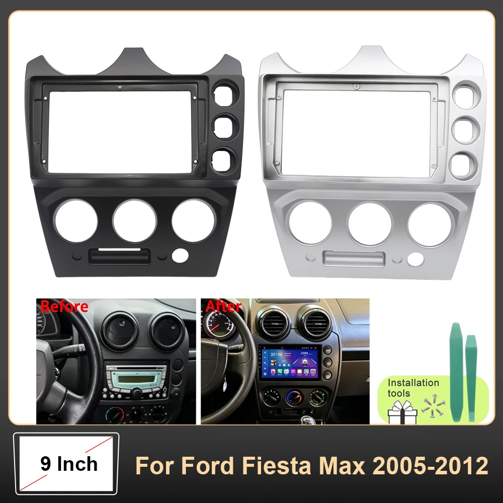9 Inch Android Car Radio Fascia Frame Dash Fitting Panel Adapter Kit For Ford Fiesta Max 2005-2012