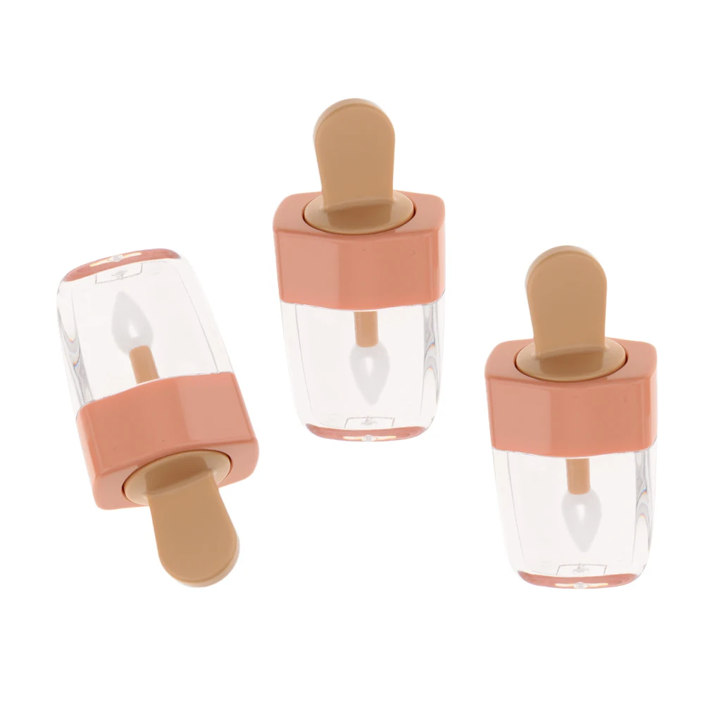 3pcs 5ml Empty Clear Lip Gloss Tube Lip Balm Bottle Container Case DIY Tool