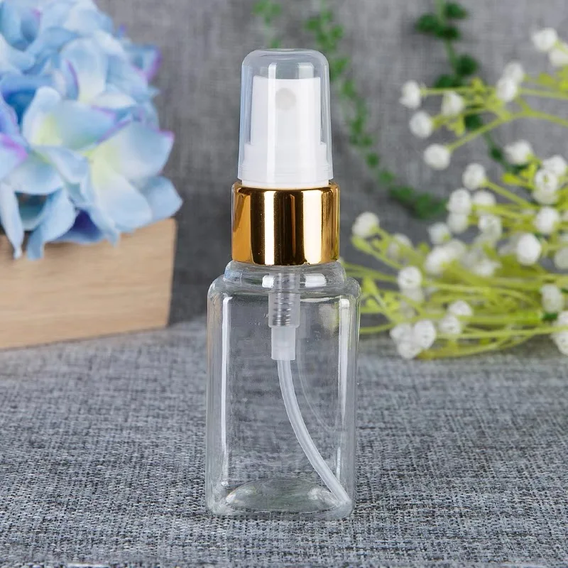 100pcs 40ML Spray Pump Bottle Clear Plastic Makeup Perfume Packing Fine Mist Atomizer Parfum Refillable Cosmetic Container